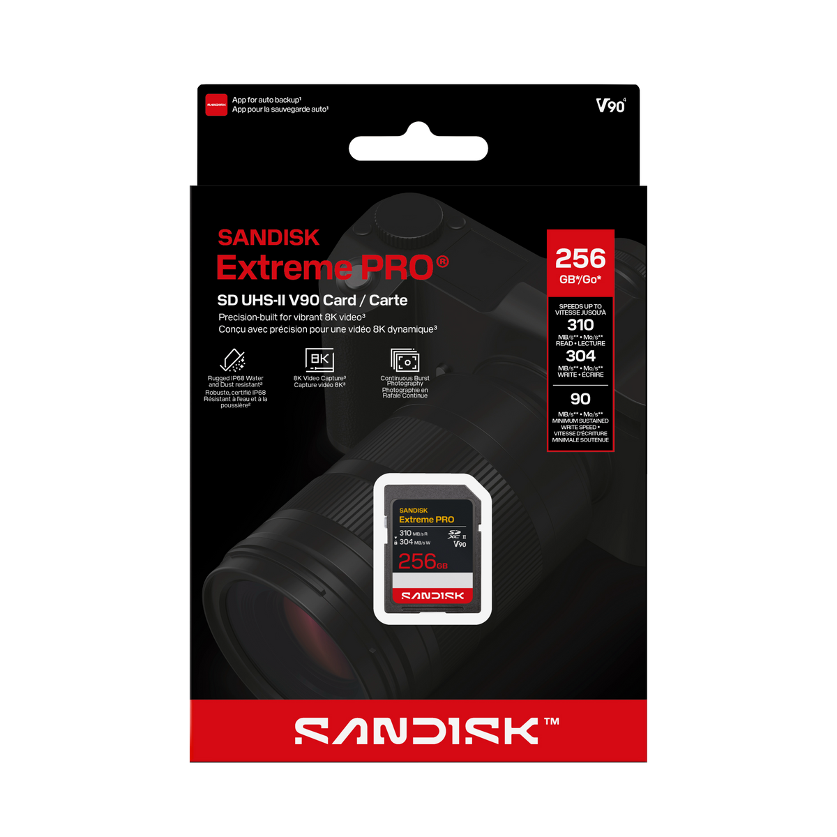 SanDisk Extreme PRO SD UHS-II V90 Card 256GB