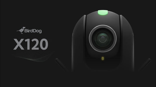 The X120, BirdDog's latest addition to their product line, is a Wi-Fi NDI PTZ camera.