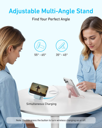 Anker Zolo Magnetic Power Bank (10K, 30W, Built-in USB-C Cable)