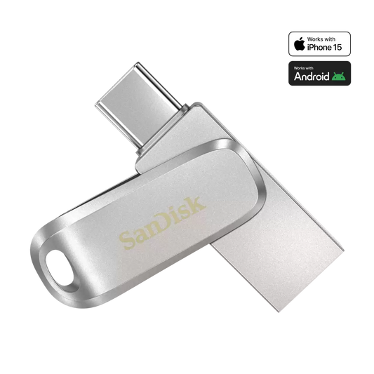 SanDisk Ultra Dual Drive Luxe USB-C Flash Drive 128GB