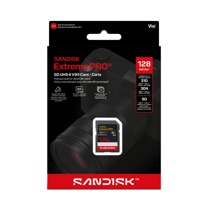 SanDisk Extreme PRO SD UHS-II V90 Card 128GB