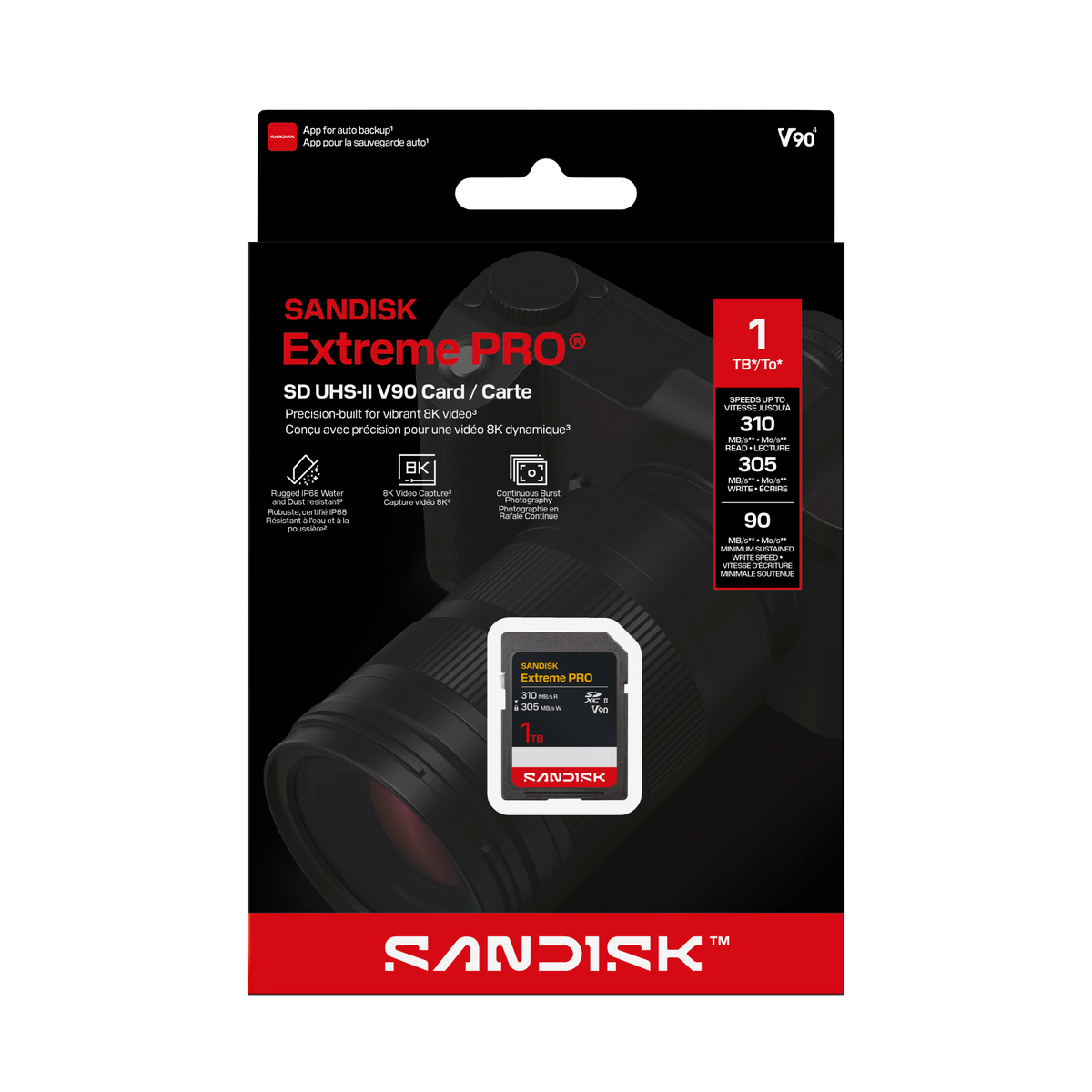 SanDisk Extreme PRO SD UHS-II V90 Card 512GB