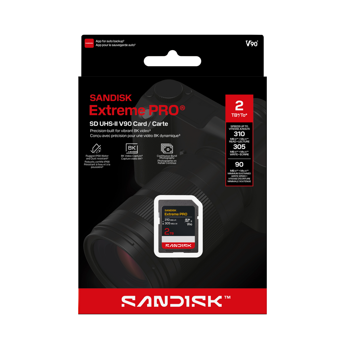 SanDisk Extreme PRO SD UHS-II V90 Card 1TB