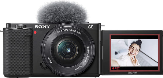 Sony Alpha ZV-E10 - APS-C Interchangeable Lens Mirrorless Vlog Camera Kit - Black